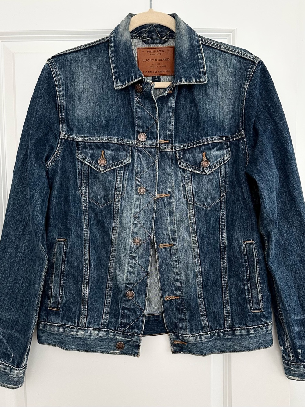 Lucky Brand Classic McKinney Denim Trucker Jacket - Dark Vintage Wash